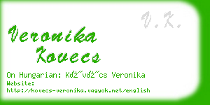 veronika kovecs business card